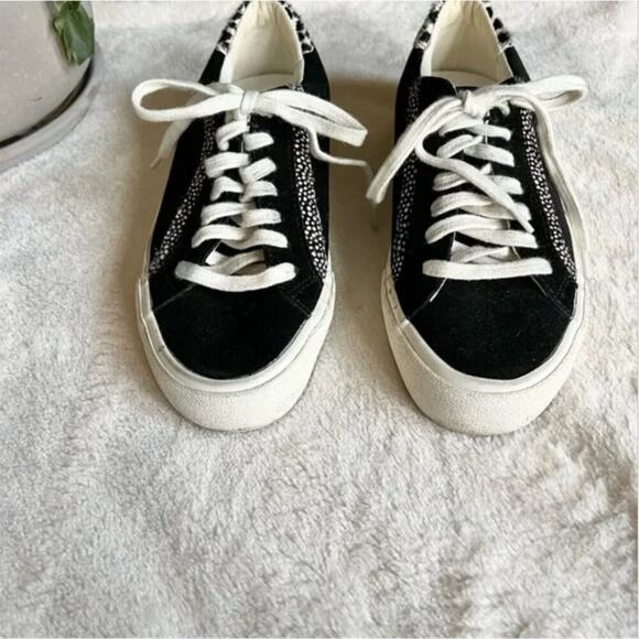 Madewell Sidewalk Low-Top Sneakers in Suede and Spot Calf Hair - Picture 4 of 12